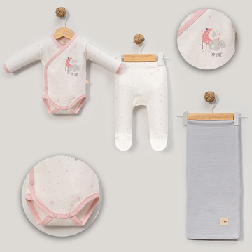 3-Piece Baby Set (Bodysuit, Footed Pants & Blanket)
