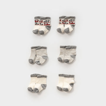 Set Of 6 Socks 0-3-3-6m / Cars