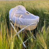 Woven basket with stand