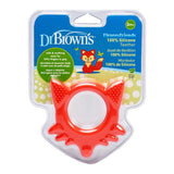 Flexees Fox, Soft 100% Silicone Baby Teether, BPA Free, 3m+