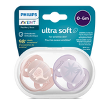 Philips Avent Ultra Soft Pacifier 0-6M GIRL