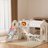 Toddler Slide and Climber Playset with Basketball Hoop and Telescope
