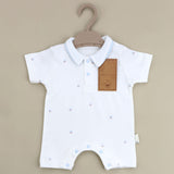 SAILOR COLLAR SHORT SLEEVE OVERALLS 0-9 m