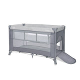 BABY COT TORINO 2 LAYERS GREY STRIPED ELEMENTS