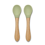 Silicone Spoons whit Bamboo - 2pcs