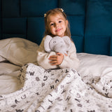 NAPPY blanket with toy 90x75 cm