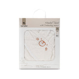 Hooded Towel with Embroidery 90x90 cm