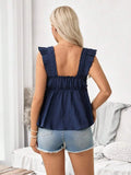 Ruffle Hem Maternity & Nursing Tank Top