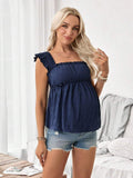Ruffle Hem Maternity & Nursing Tank Top