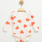 Baby Heart Print Ribbed Bodysuit