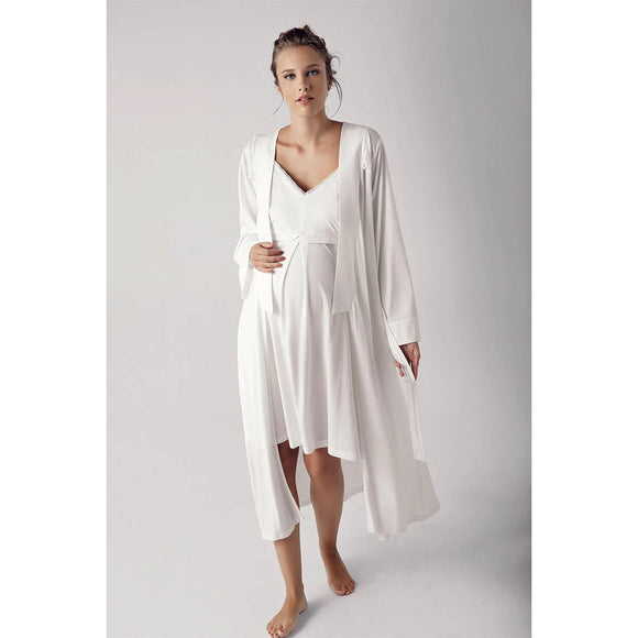 2 pcs Maternity Robe Nightgown Set