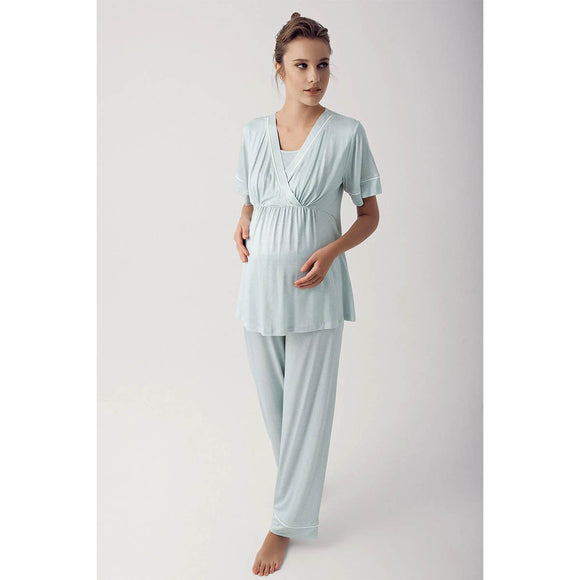 Lycra Maternity Pajamas Set/ mint