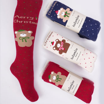 Christmas Bear Thermal Tights 1-6 years