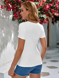 Maternity Twist Front Solid Tee