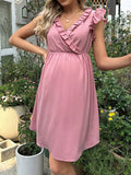 Maternity Ruffle Trim Dress