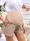 Maternity Adjustable Waist Slant Pocket Shorts