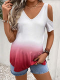 Maternity Ombre Cold Shoulder Tee