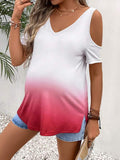 Maternity Ombre Cold Shoulder Tee