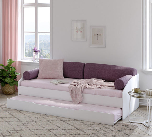 White Daybed (90x200 cm)+PULL-OUT BED (90x200 cm)