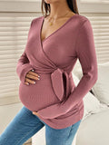 Maternity Wrap Knot Long Sleeve