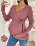 Maternity Wrap Knot Long Sleeve