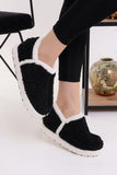 Women's Plush Winter Slippers Home Boots Fluffy 36-40 Black