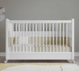 Baby Bed White (60x120 cm) With Wheel