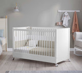 Baby Bed White (60x120 cm) With Wheel