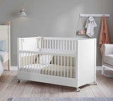 Baby Bed White (60x120 cm) With Wheel
