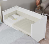 Baby Bed White (60x120 cm) With Wheel