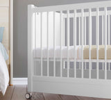 Baby Bed White (60x120 cm) With Wheel