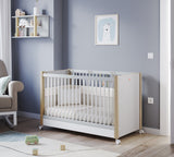 Baby Mino With Wheel Baby Bed Oak (60x120 cm)