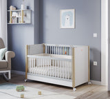 Baby Mino With Wheel Baby Bed Oak (60x120 cm)