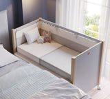 Baby Mino With Wheel Baby Bed Oak (60x120 cm)