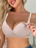 Maternity Contrast Lace Underwire Bra Lingerie