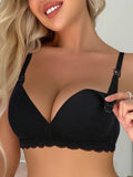 Maternity Contrast Lace Bra Underwear