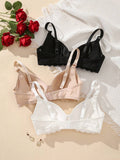Maternity Contrast Lace Bra Underwear