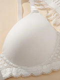 Maternity Contrast Lace Bra Underwear