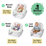 Ingenuity Keep Cozy 3-in-1 Grow with Me Baby Bouncer, Rocker & Toddler Seat
