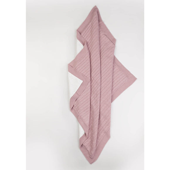 Welsoft Lined Knitted Baby Blanket 85*100cm