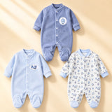 Baby Velour Footed Sleepsuits 3-Pack