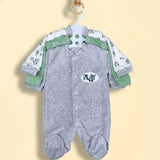 Baby Velour Footed Sleepsuits 3-Pack