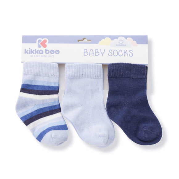 Baby socks Stripes Dark Blue 1-2y