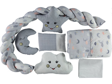 Figure Knitted Crib Set Uni