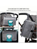 Portable Diaper Changing Station with Zippered Pockets & Stroller Clip