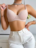 2pcs Maternity Women's Solid Color Simple Daily Wear Underwear Bra Set