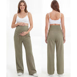 Maternity Sweatpants – Over-Bump Wide-Leg Pants