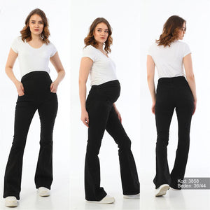 Flaired Maternity Jeans Black