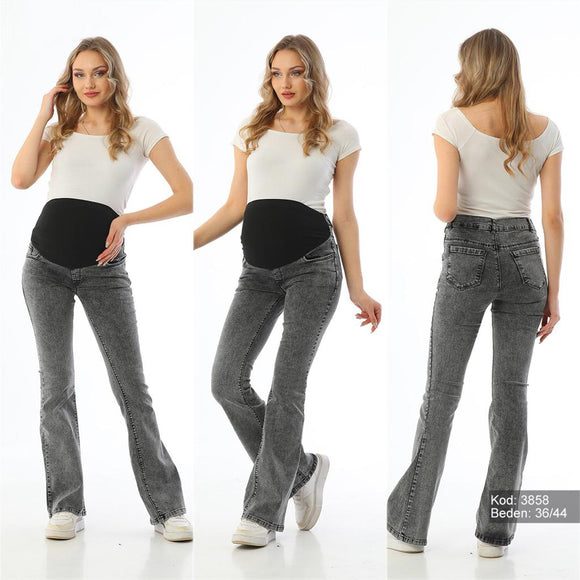 Flaired Maternity Jeans Grey