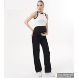 Wide Leg Maternity Jeans Black